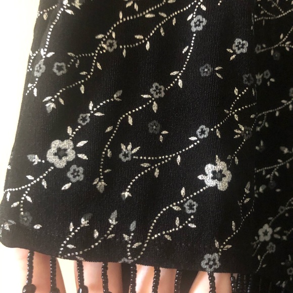 Vintage black and silver dress 10 petite - Picture 4 of 6